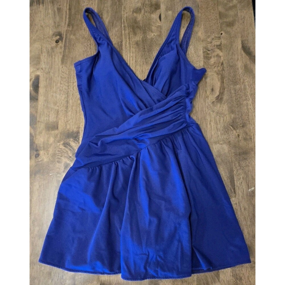 Magicsuit Miraclesuit Blue Celine Swim Dress NO SZ READ One Piece Swimsuit Wrap